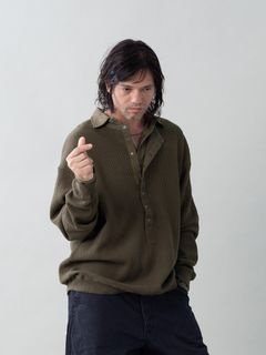 Deepfront / レールニット カットソー / ベージュ