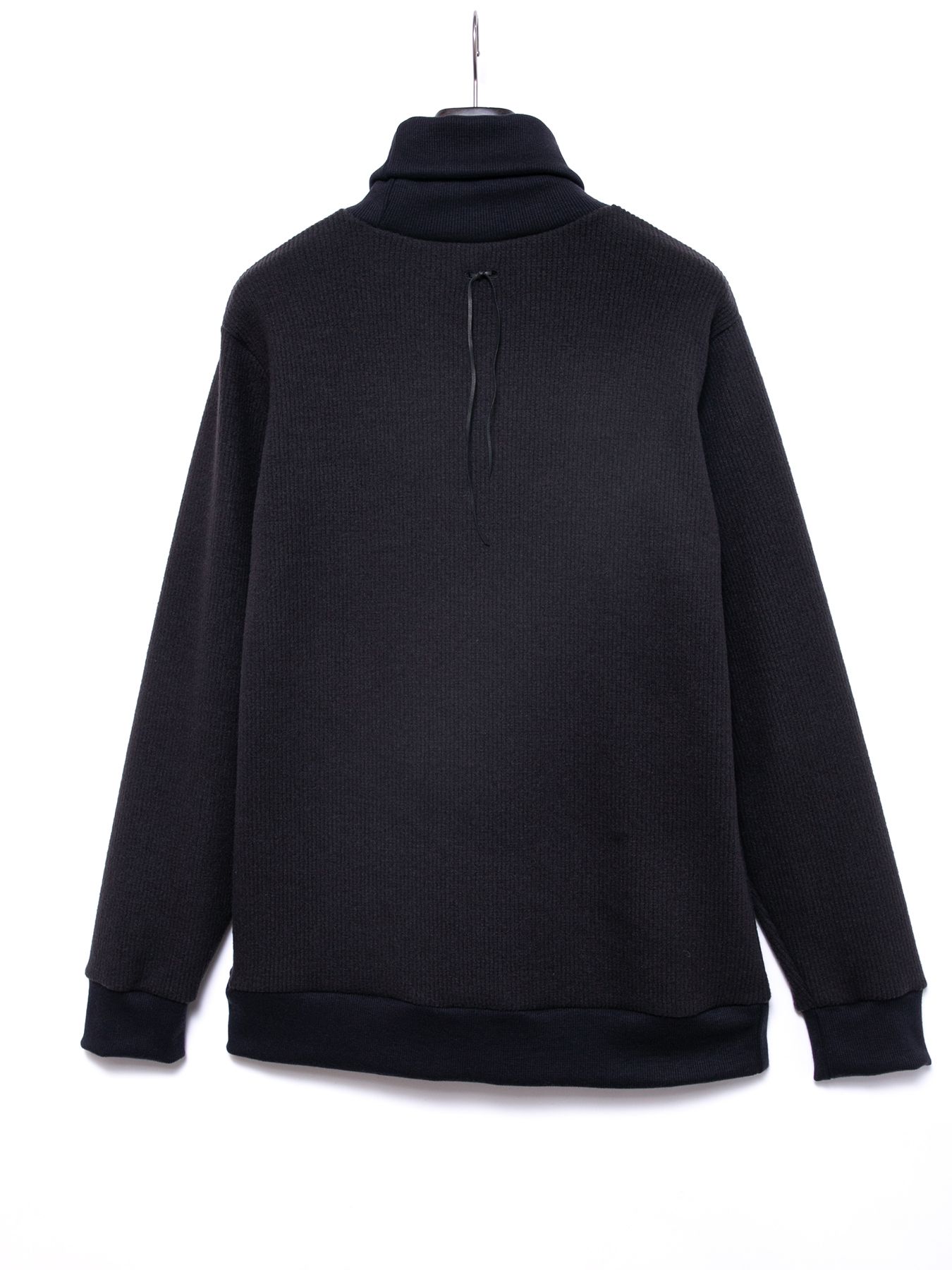 【予約品 4月6日(月) 締切】Acrylic Wool Knit Turtleneck Cut&Sew / アクリルウールニット タートルーネック ニットソー / ダークグレー