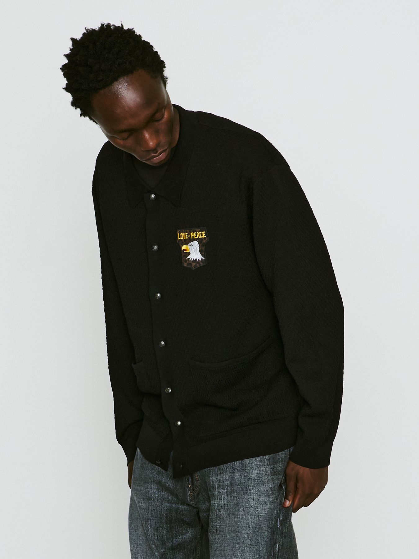【予約品 8月10日(日) 締切 】KNIT CARDIGAN / ニットカーディガン / ブラック