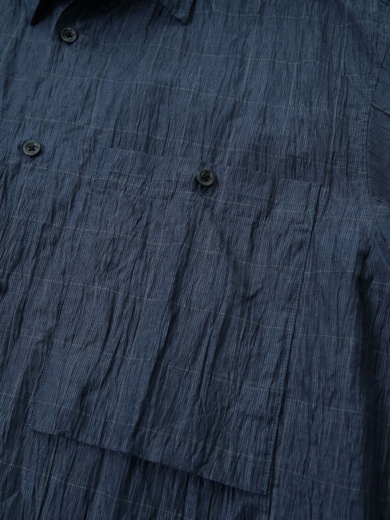 【予約品 2月1日(日) 締切】WAVEWASHER SHIRTS / ワッシャー加工シャツ / ネイビーチェック