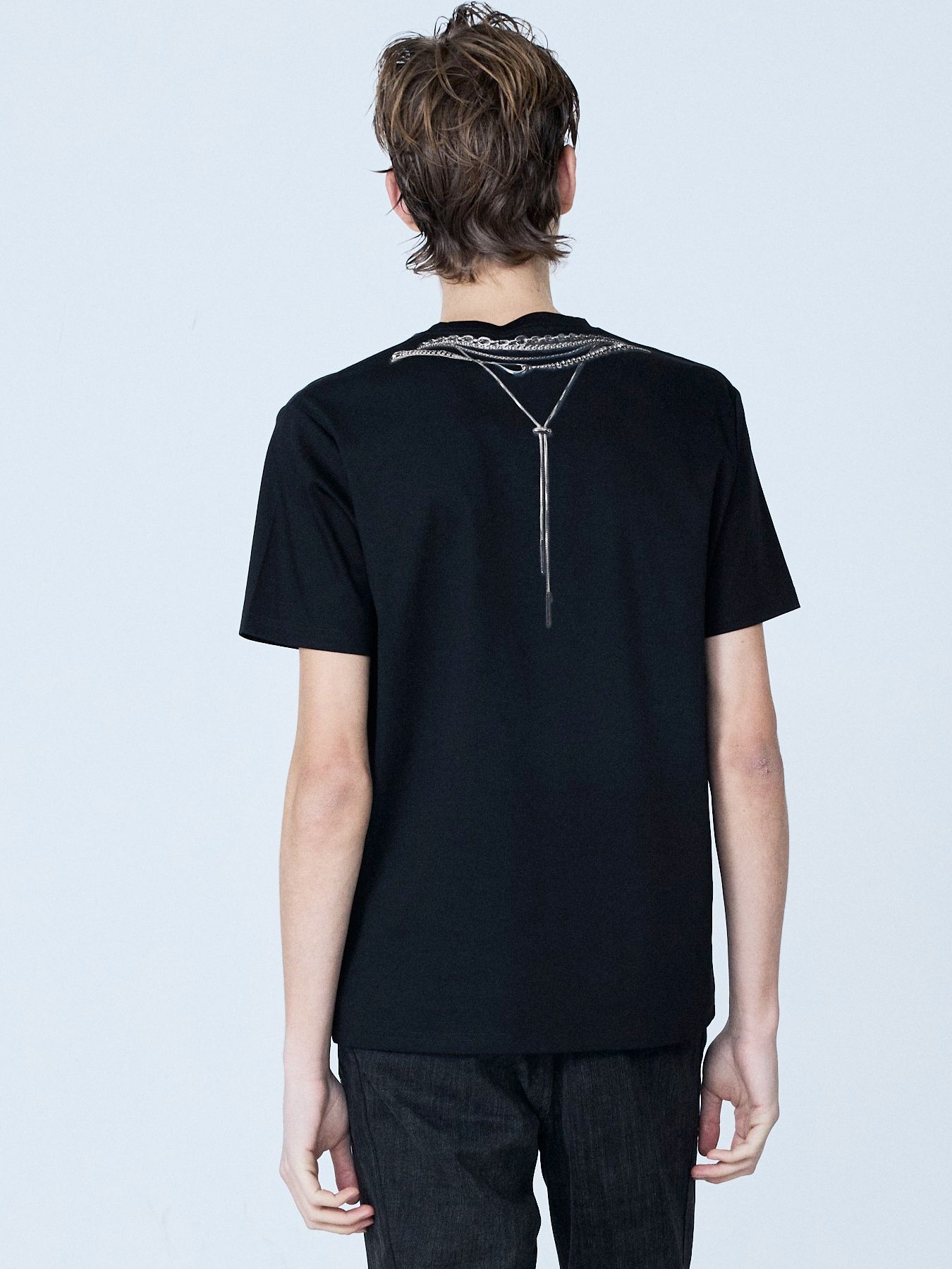 《YArKA × 5351》ネックレス プリント 半袖 Tシャツ / ブラック【5351 POUR LES HOMMES】