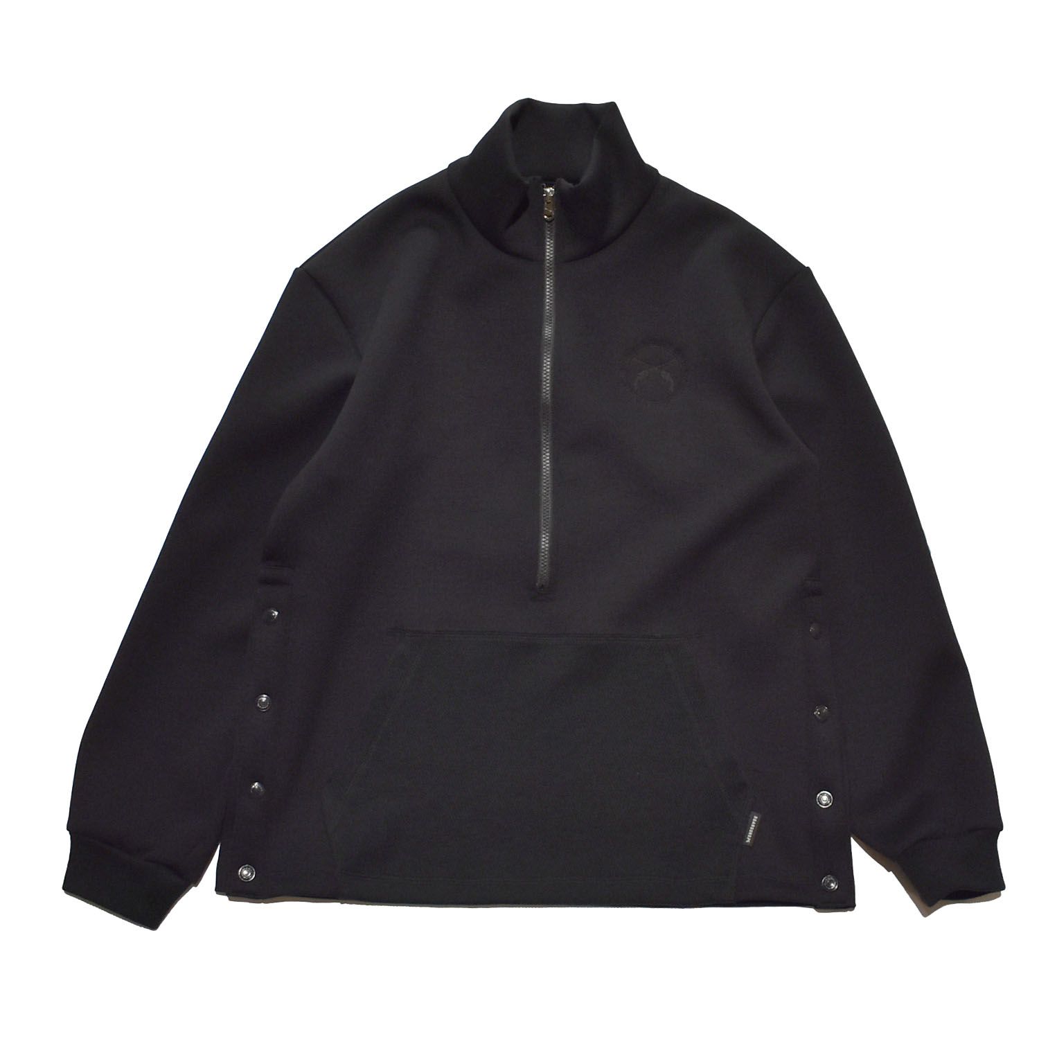 《予約品3月27日 23時55分締め》 HALF ZIP SWEAT  / ジップスウェット / ブラック  【roarguns 】8月中入荷予定