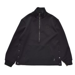 《予約品3月27日 23時55分締め》 HALF ZIP SWEAT  / ジップスウェット / ブラック  【roarguns 】8月中入荷予定