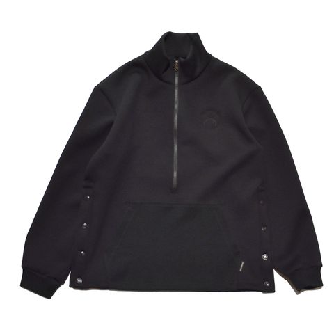 《予約品3月27日 23時55分締め》 HALF ZIP SWEAT  / ジップスウェット / ブラック  【roarguns 】8月中入荷予定