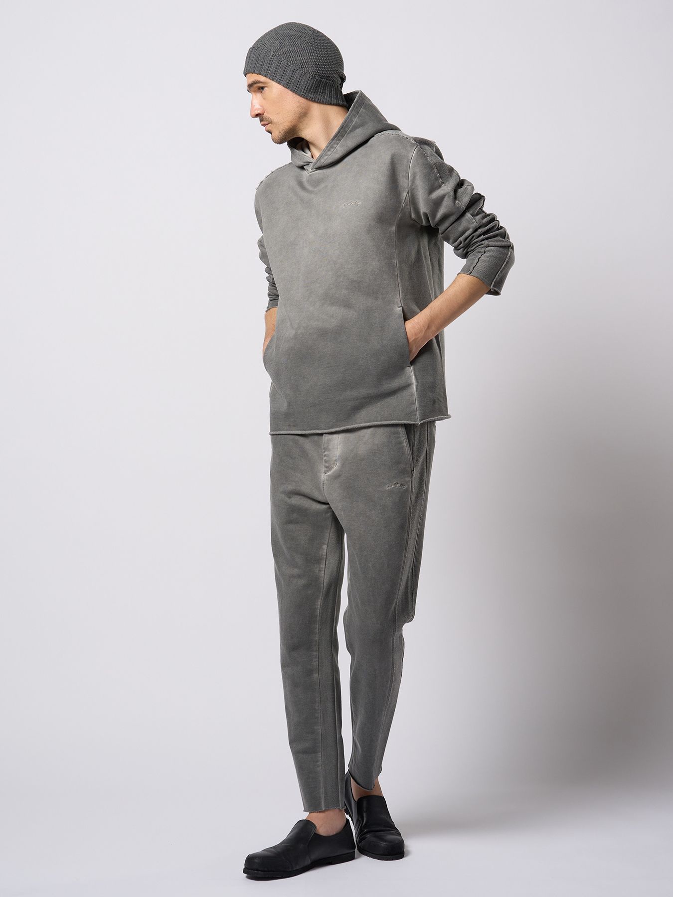 【予約品 9月23日(火) 締切】comfy 2-way knit watch / コンフィー 2ウェイ ニットワッチキャップ / チャコール