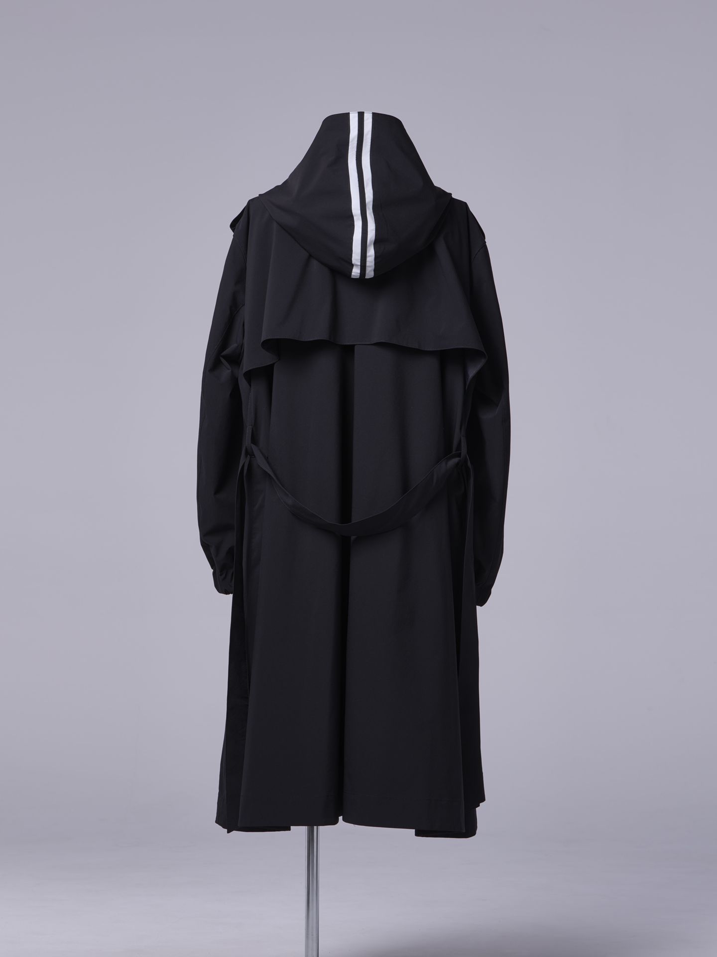 《予約品11月4日 》 LineBigSilhouetteHoodie / フーディーコート / ブラック×ホワイトライン