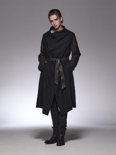 《予約品》 WrapCoat /袖革 ラップコート / ブラック