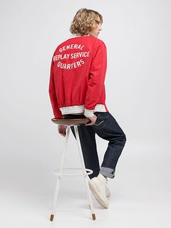 バーシティジャケット インペリアルRED REPLAY