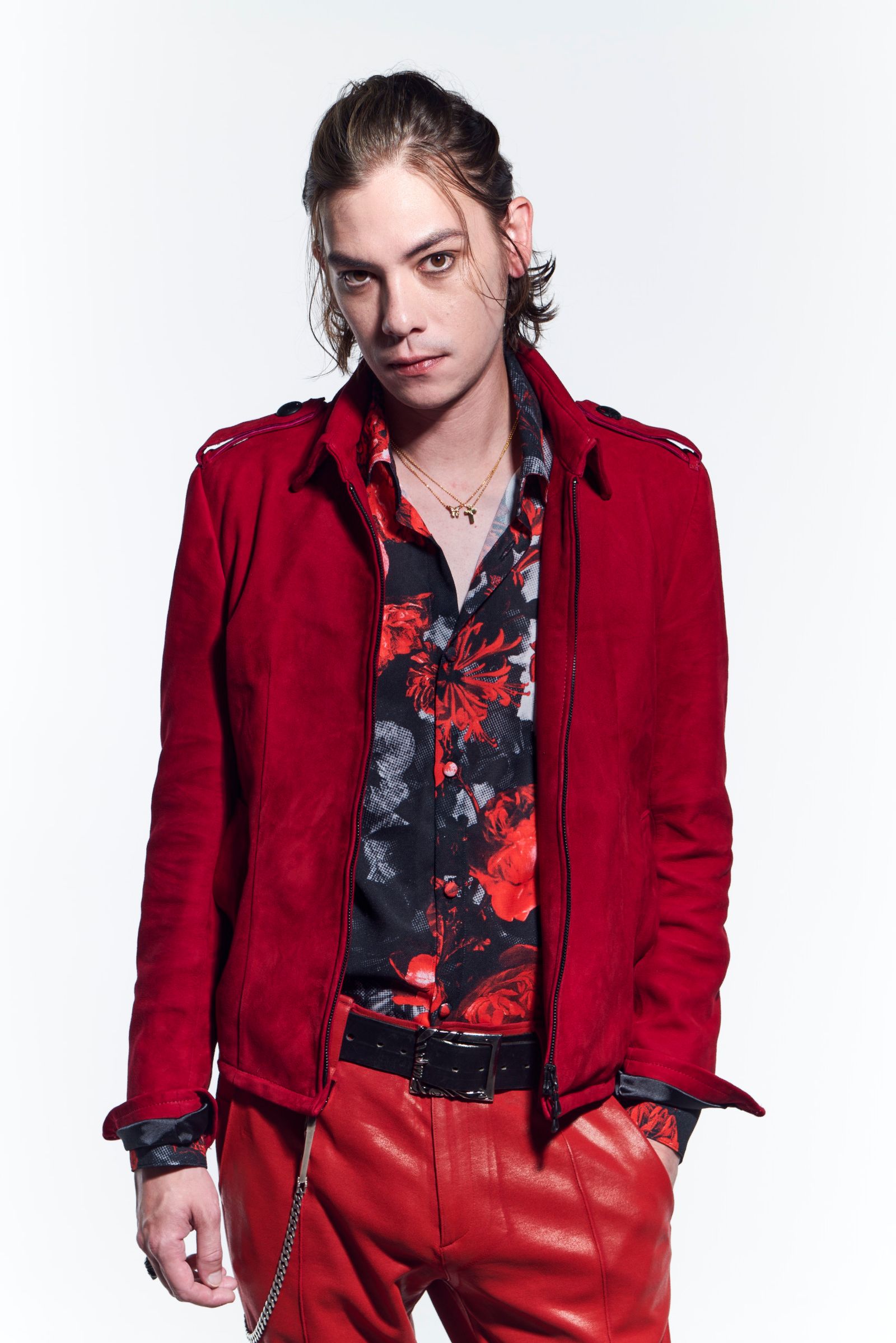 Shirts シャツ FloraMesh / Black&Red 【kiryuyrik】