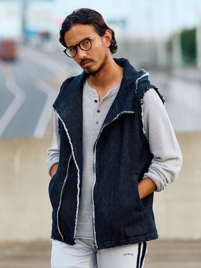 wjk - riders wrap vest / ライダースベスト / インディコused wjk - riders wrap vest / ライダースベスト / インディコused