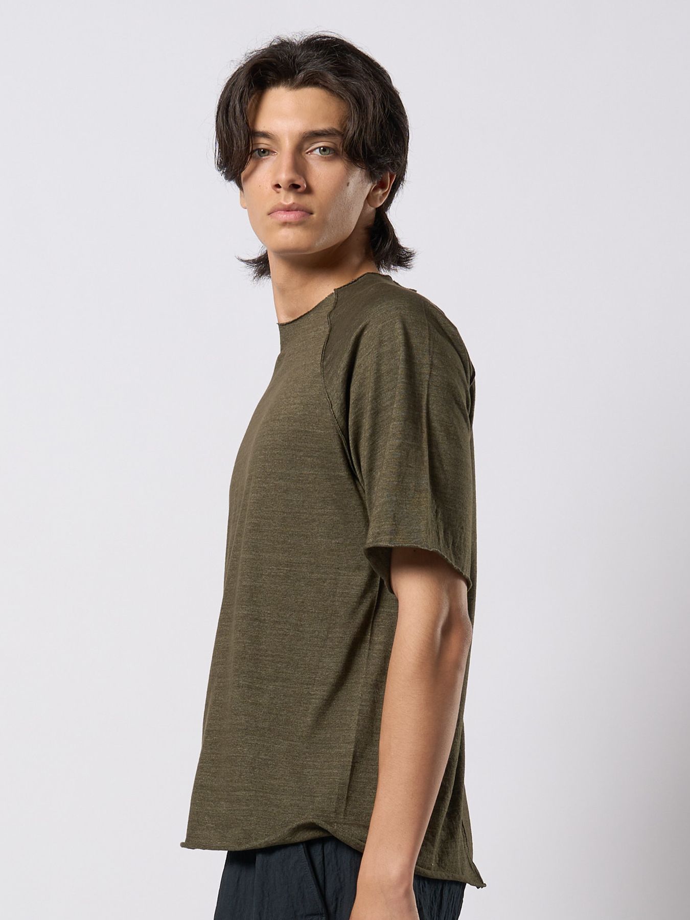 【予約品 9月23日(火) 締切】vintage loose pin-tuck S/S / ヴィンテージ ルーズピンタック ショートスリーブ / カーキ