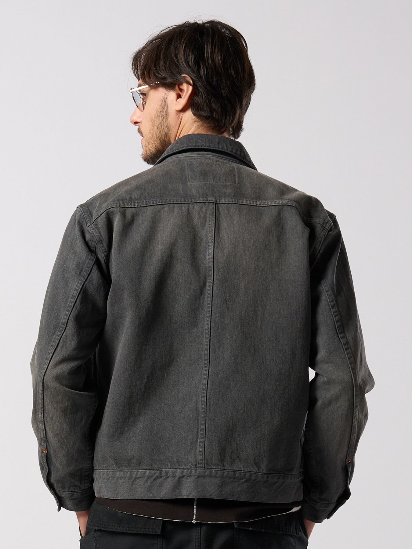 【予約品 4月19日(日) 18時締切】denim jacket type1 (used) / ユーズド加工 TYPE1 デニムジャケット / ダストチャコール