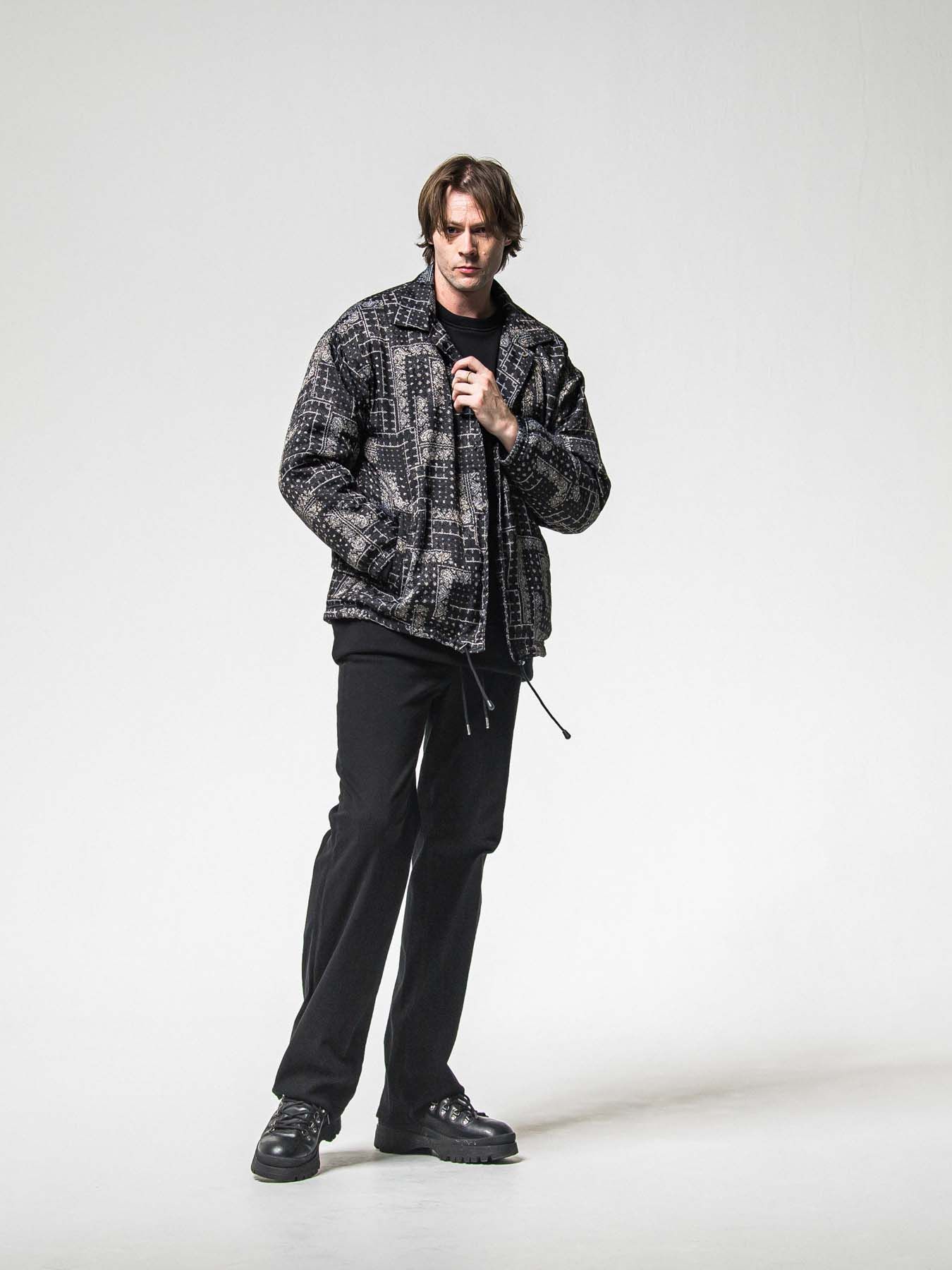 【予約品 8月31日(日) 締切】FUR COACH JK / ファーコーチジャケット / ペイズリーブラック