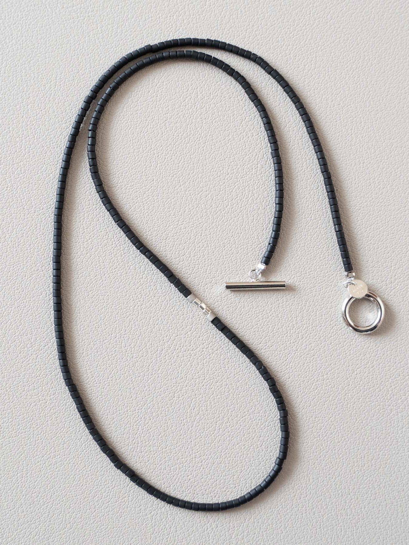 《予約品》 BEADS NECKLACE / ネックレス / ブラック 【Iroquois.SENTI】