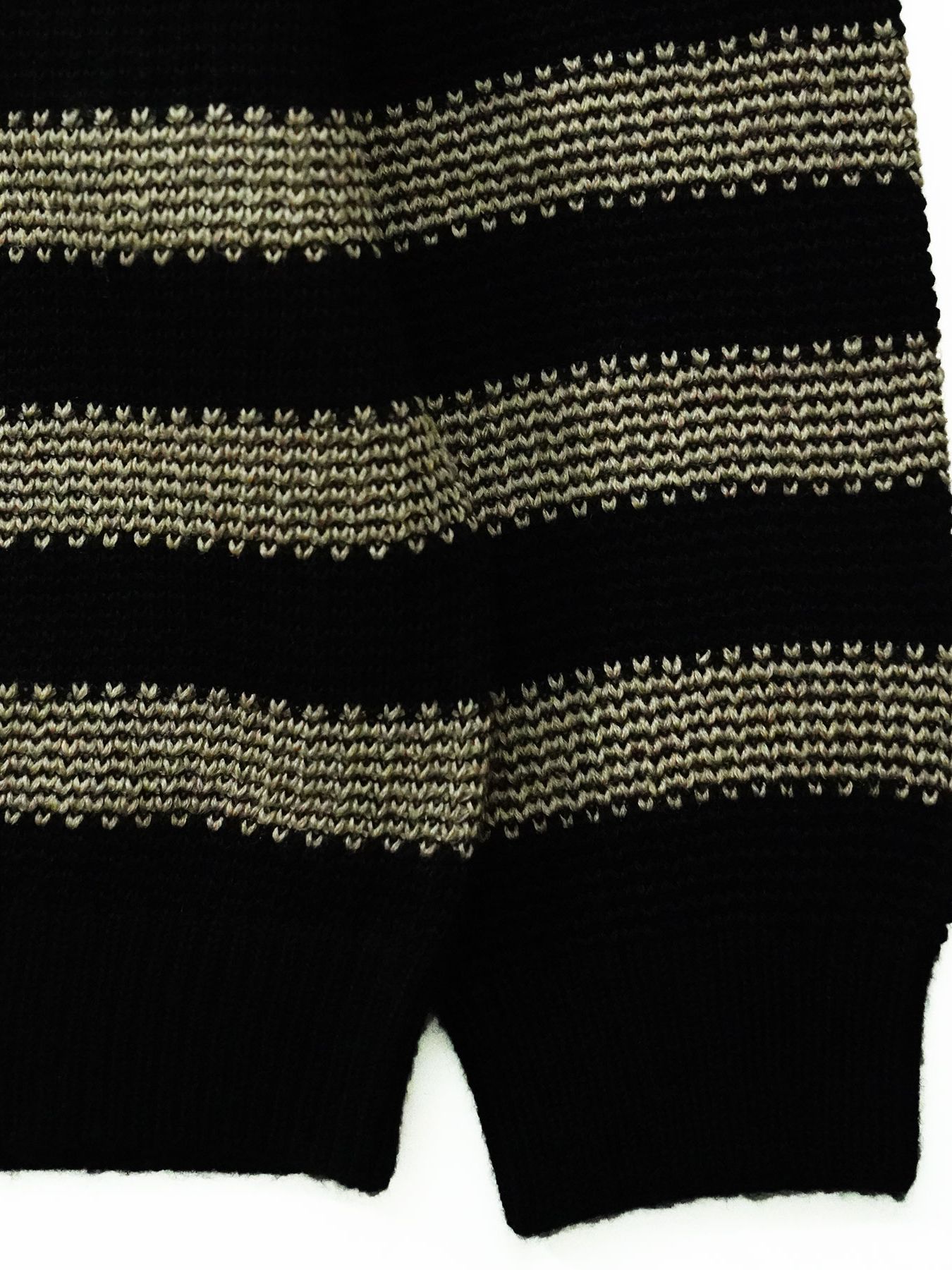 【予約品】 BORDERBLEND / ボーダニット / ブラック×サンドベージュ