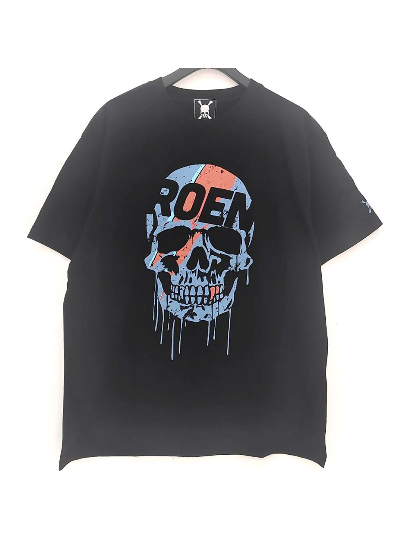 DAVID SKULL / 半袖Tシャツ / ブラック【Roen】
