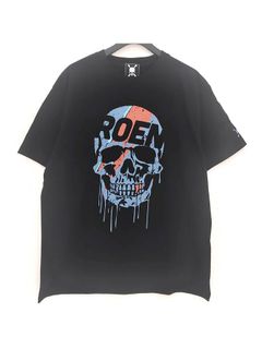 DAVID SKULL / 半袖Tシャツ / ブラック【Roen】