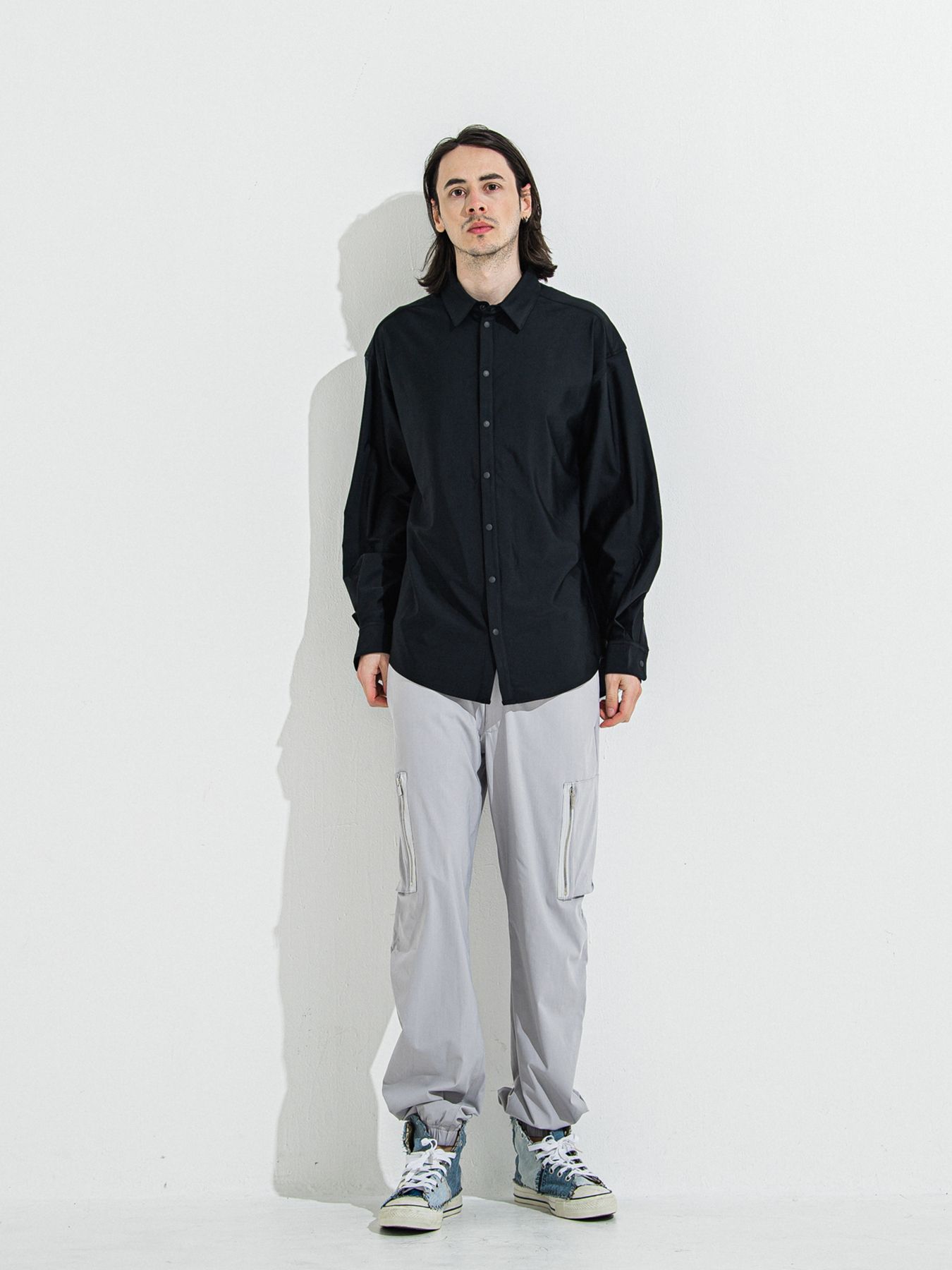 【予約品 】RASH JACK SHIRTS / ラッシュガード ジャックシャツ / ブラック