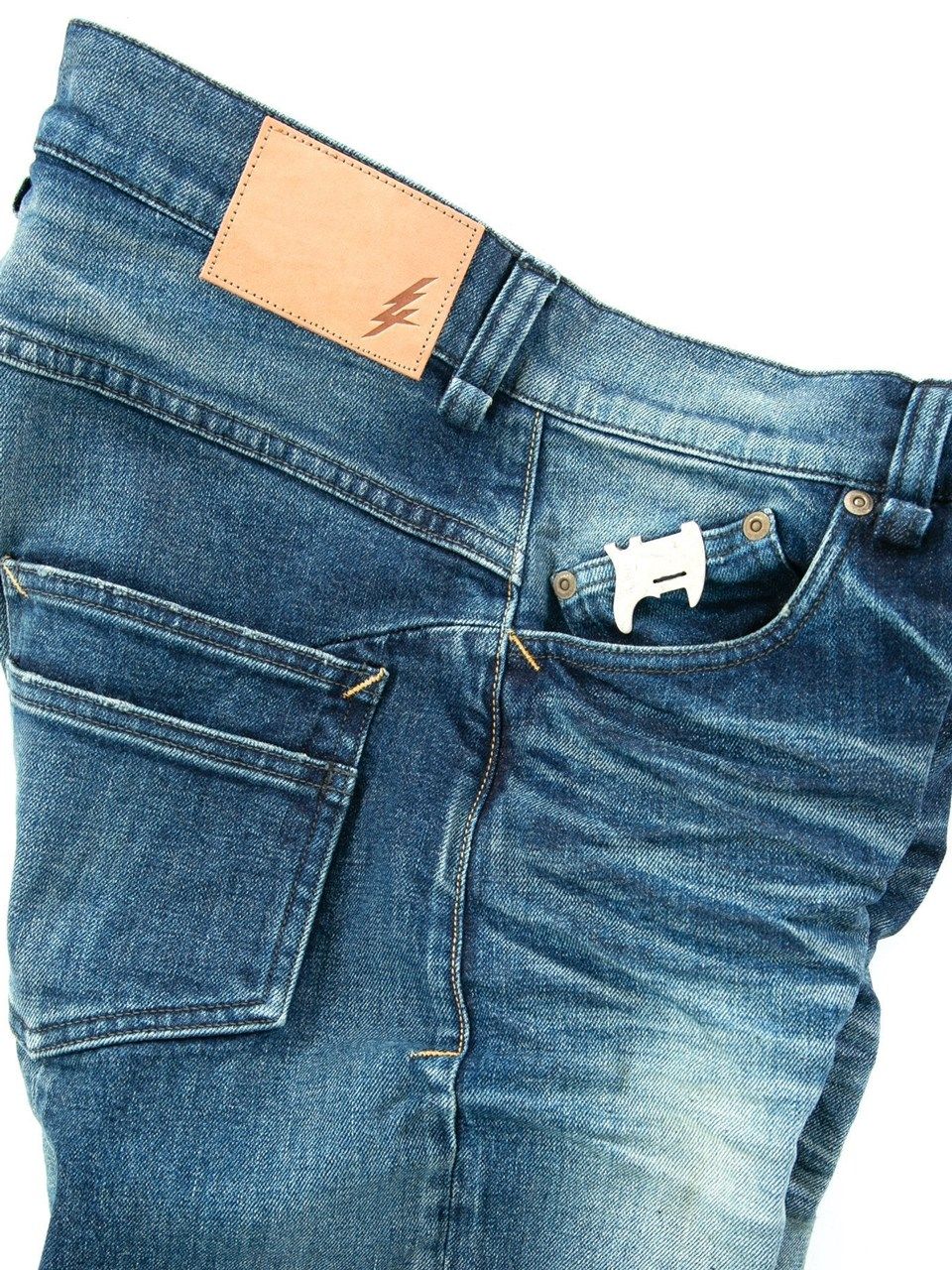 12.5oz Organic Cotton Stretch Denim Regular Straight Jeans / 12.5oz オーガニックコットン ストレッチデニム レギュラーストレート  / 1977 / インディゴUSED