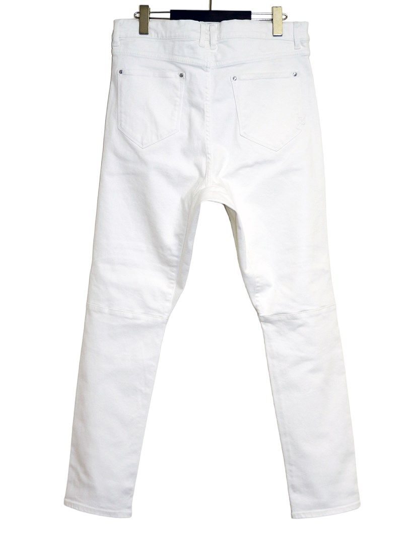Supima High Power Stretch Denim Semi Sarouel Pants / セミサルエルパンツ / ホワイト 【ys Yuji SUGENO】