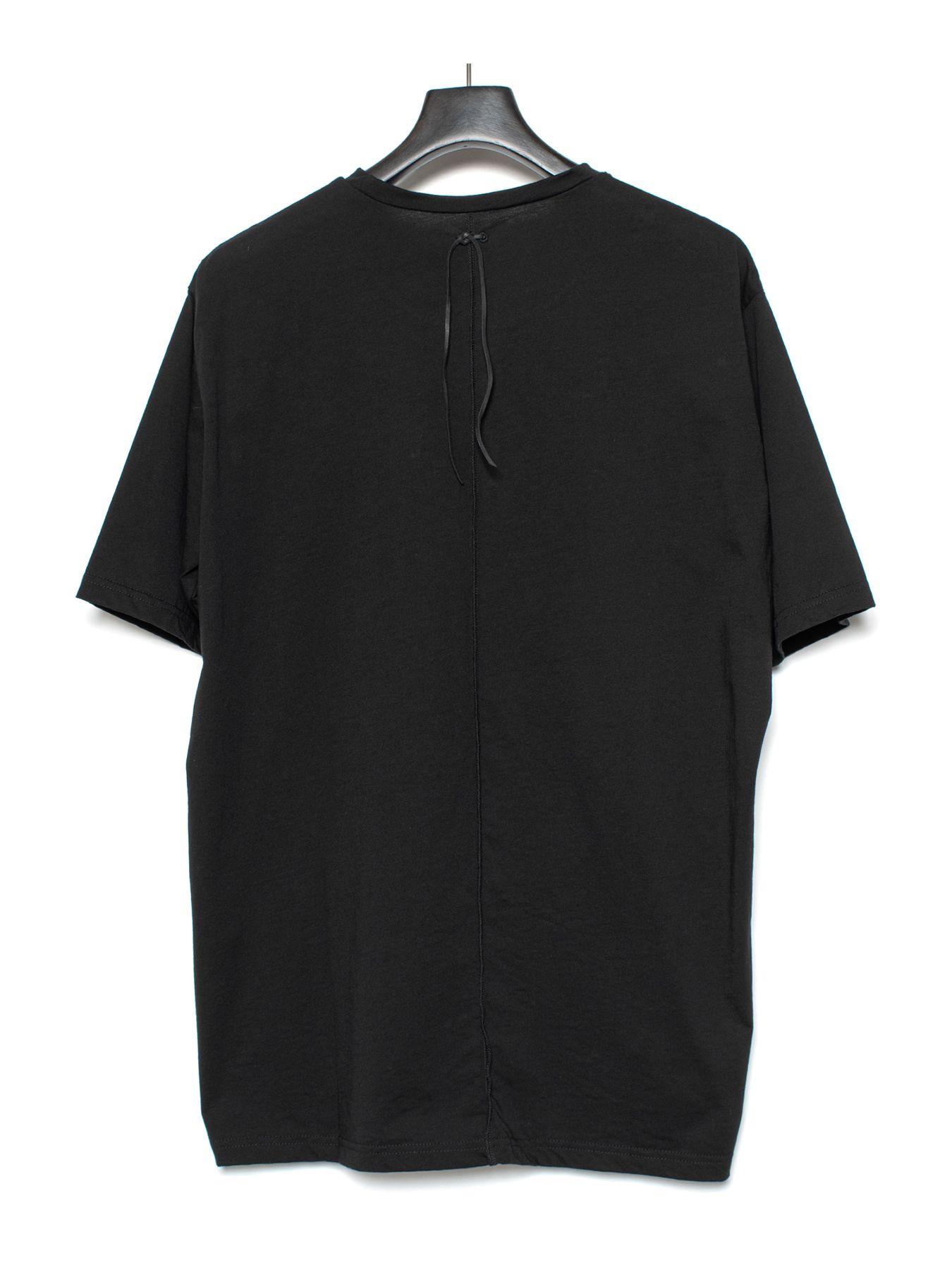 【予約品 9月27日(日) 締切】オーガニックコットン 強撚 天竺 ハーフスリーブ ワイド Tシャツ / BLACK