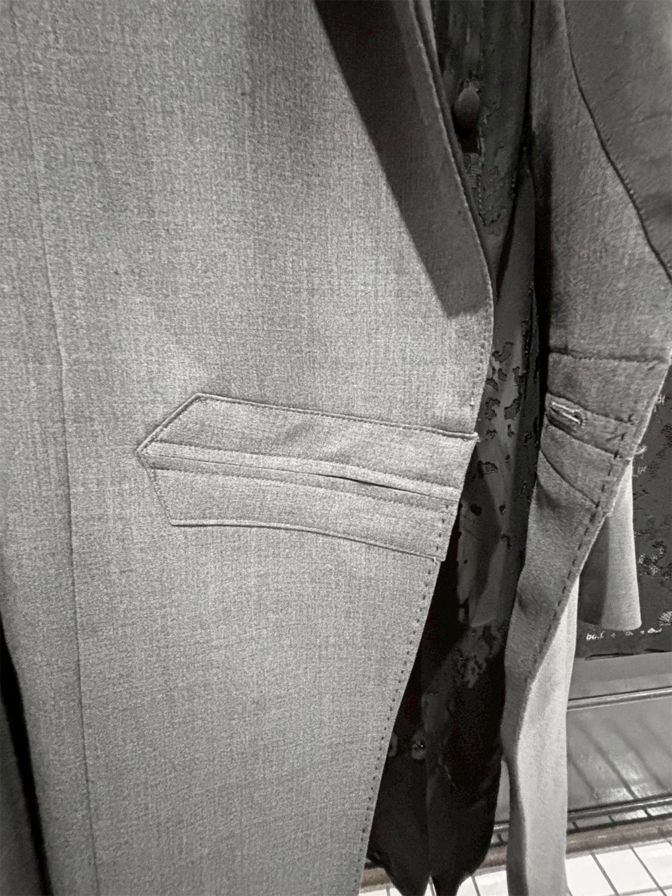 【予約品 1月4日(日) 締切】Goth Jacket / ゴスジャケットチェーン付きボタン  / グレー