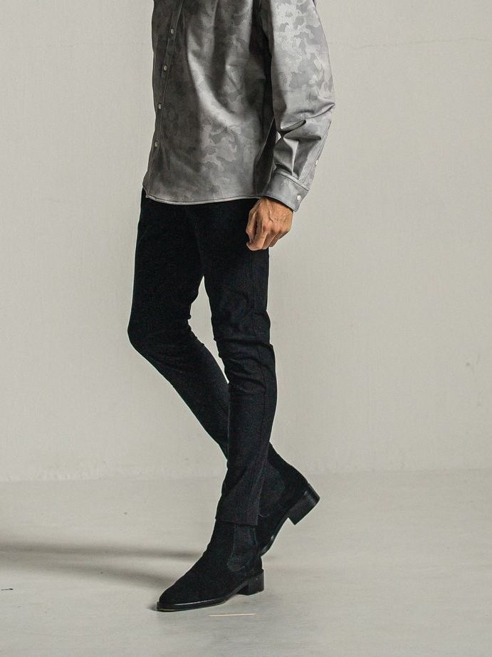 CHRIS EASY HEAT TUCK PANTS  / 裏起毛タックイージーパンツ / ブラック