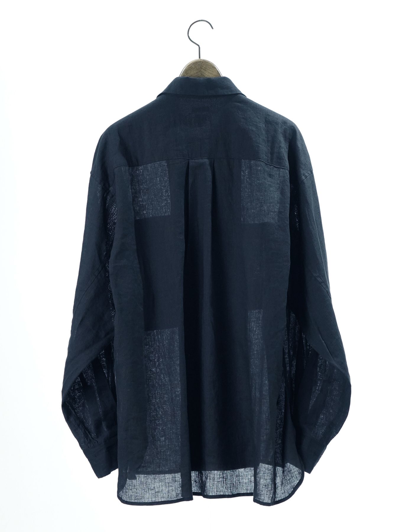 【予約品 11月23日(日) 締切】LINENOVERSHIRT / リネン ポロシャツ / NAVY