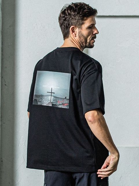 《予約11月17日19時締め》 BACK Photo OVER  TEE / オーバーTシャツ / ブラック
