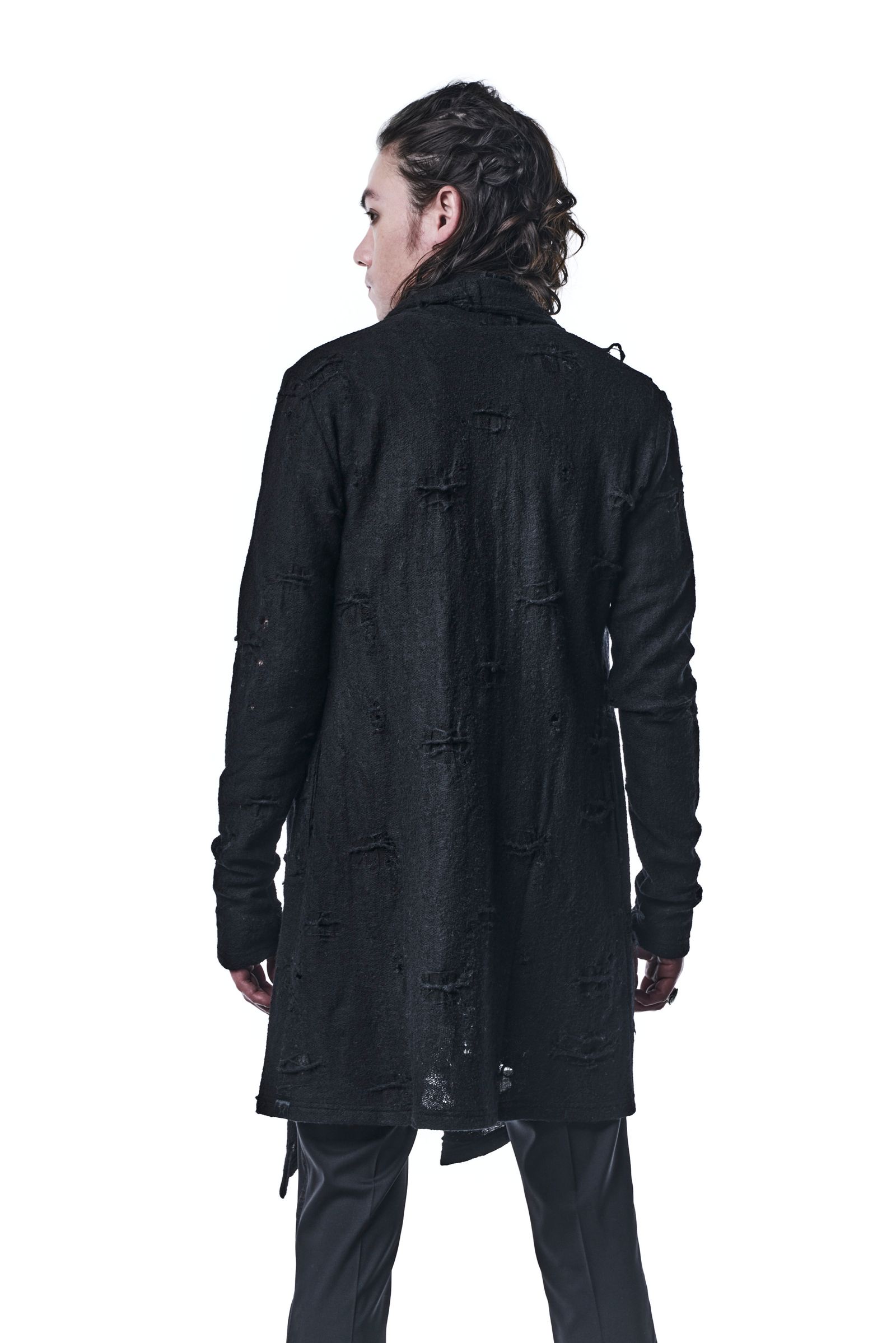 《予約品》 ShawlCardigan カーディガン DamageJersey / Black 【kiryuyrik】 10月入荷予定