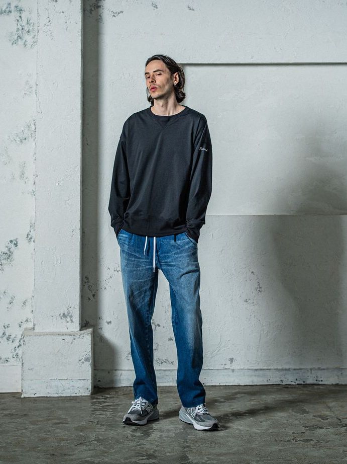 《予約11月17日19時締め》 EX sweat drop trainer / トレーナー / ブラック