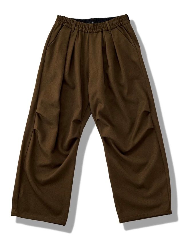 ツータックイージーパラシュートトラウザーズ ブラウン【NOID.】