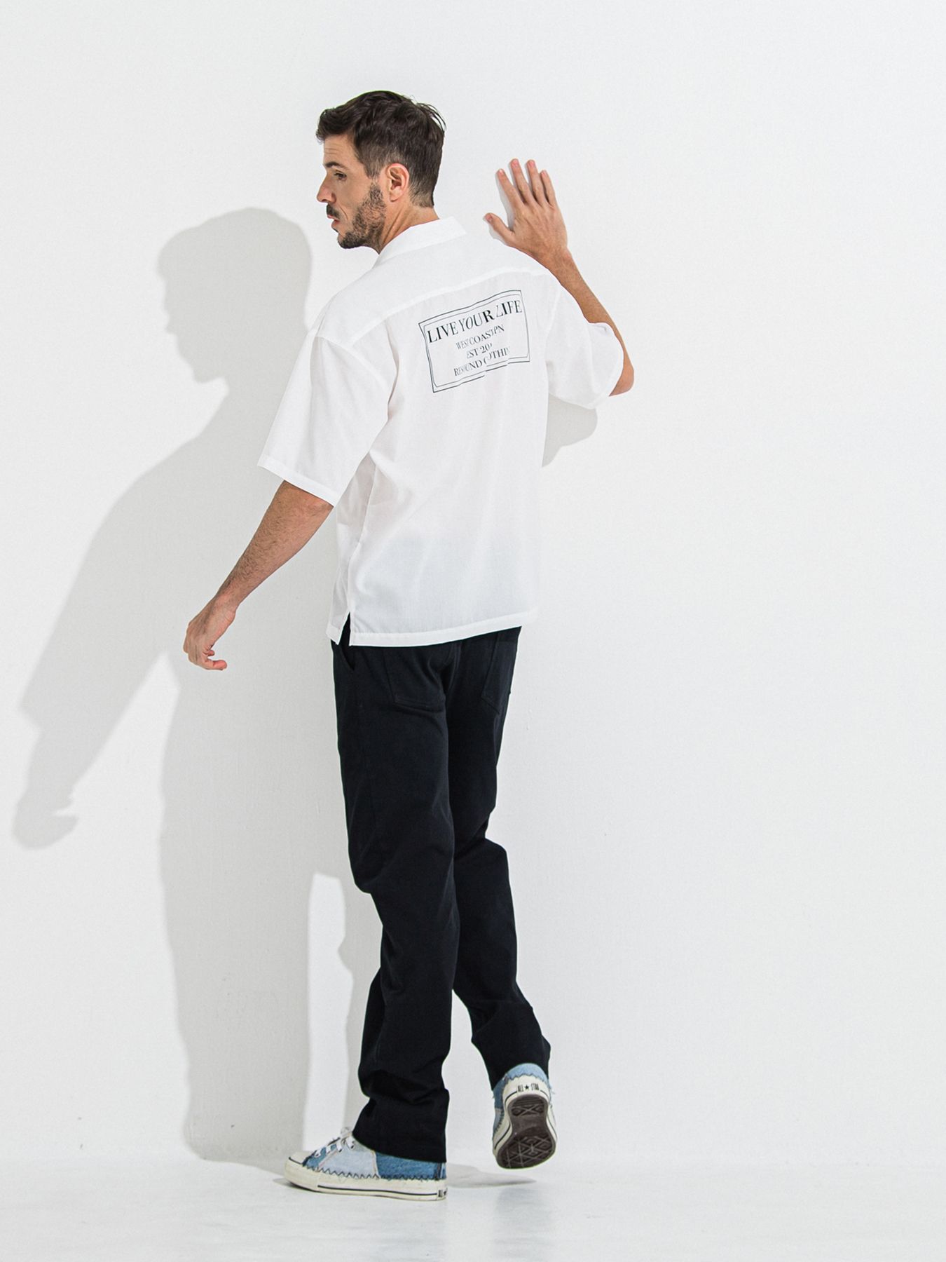 【予約品 】ZACK HALF SHIRT / ザックハーフスリーブシャツ / ホワイトプリント
