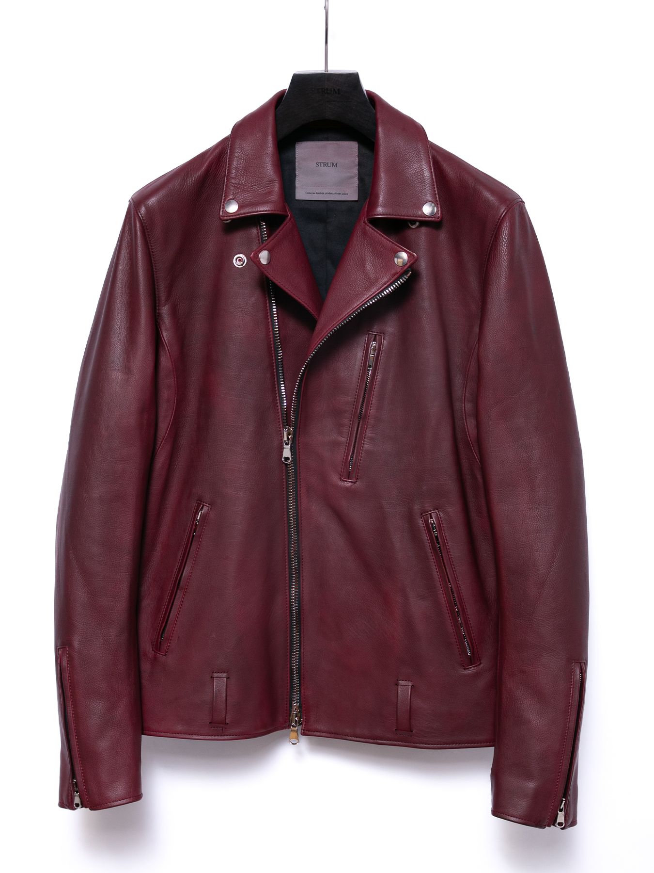 【予約品 4月6日(月) 締切】Hybrid Vegetable Tanned Calfskin Garment Burning Dyed Double Riders / ハイブリッド タンニン鞣し カーフスキン 燃焼製品染めダブルライダース / KAI