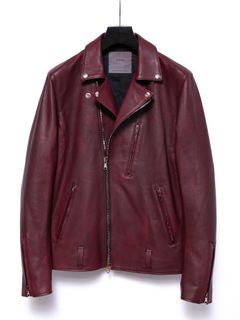 【予約品 4月6日(月) 締切】Hybrid Vegetable Tanned Calfskin Garment Burning Dyed Double Riders / ハイブリッド タンニン鞣し カーフスキン 燃焼製品染めダブルライダース / KAI