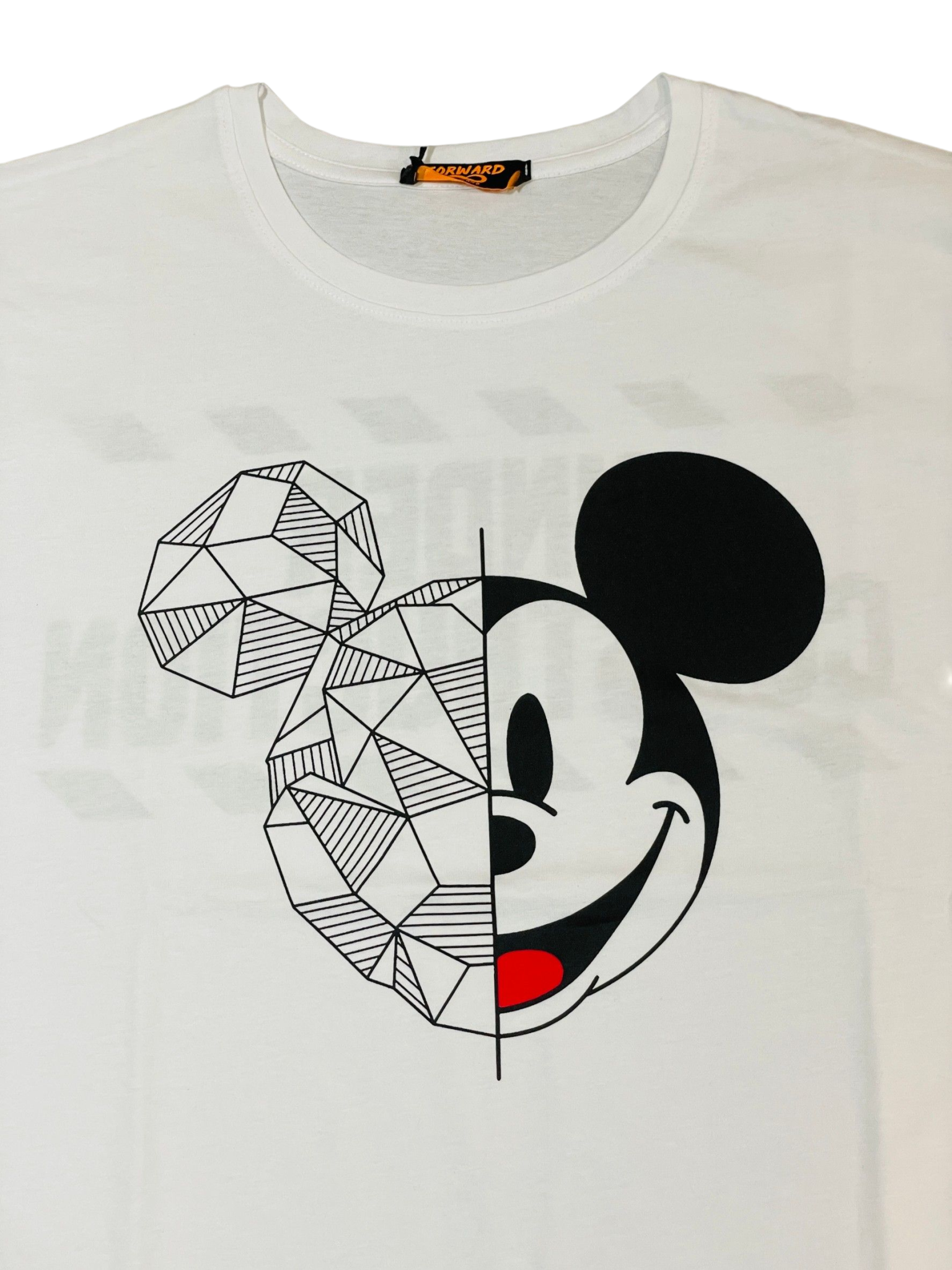 フロントとバックプリント半袖TシャツUNDER / ホワイト 【Forward MILANO】