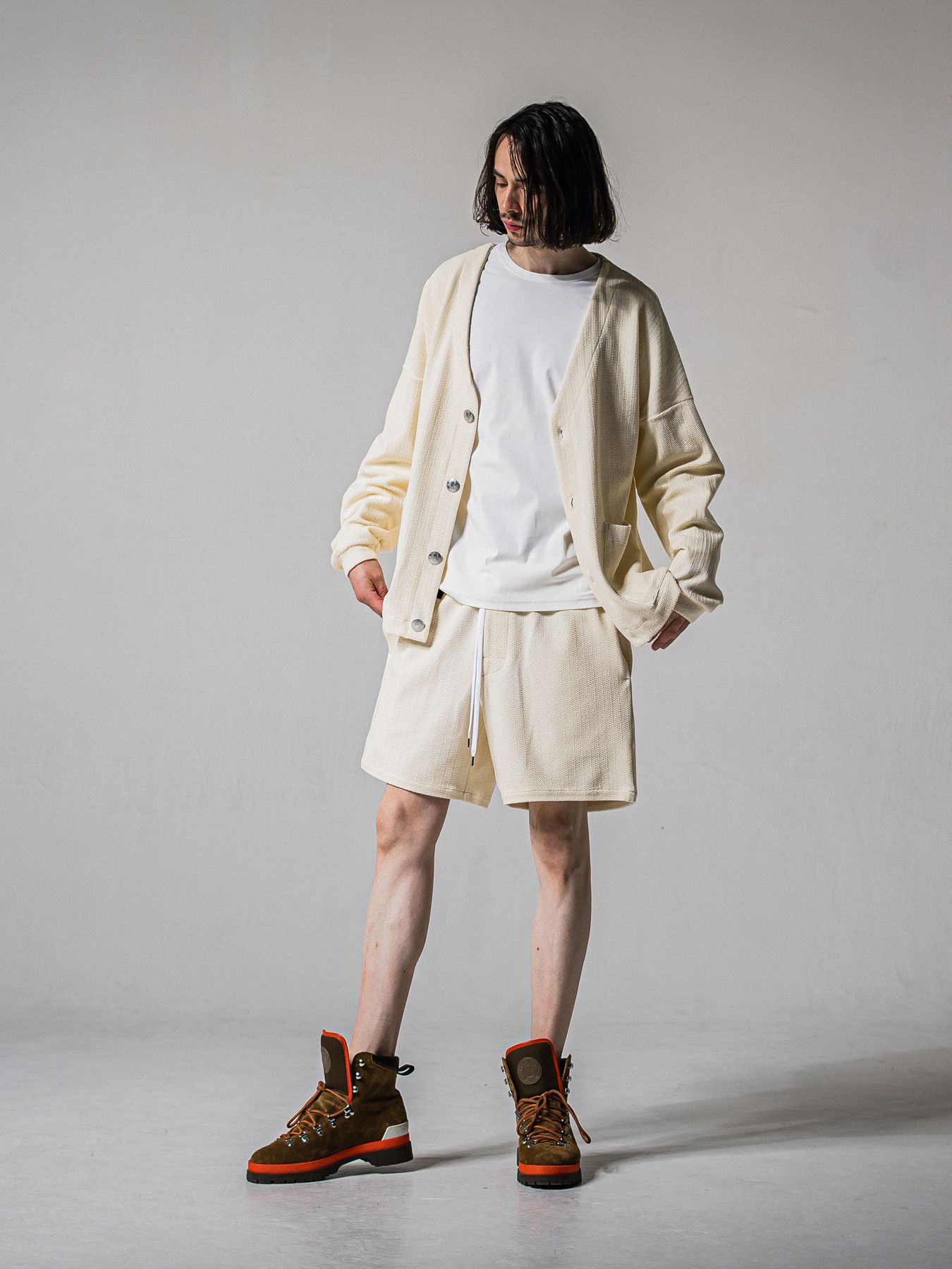 【予約品 11月16日(日) 締切】BLISTER KNIT C/D / ブリスターニットカーディガン  / オフ