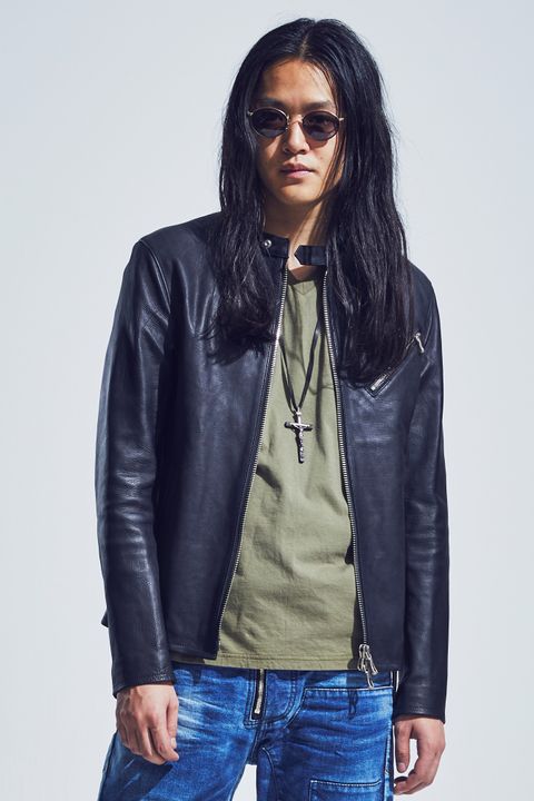 【予約品】 地生オイルカーフ "SLATER" シングルライダースジャケット / BLACK 【STRUM】 《2月上~2月中 入荷予定》