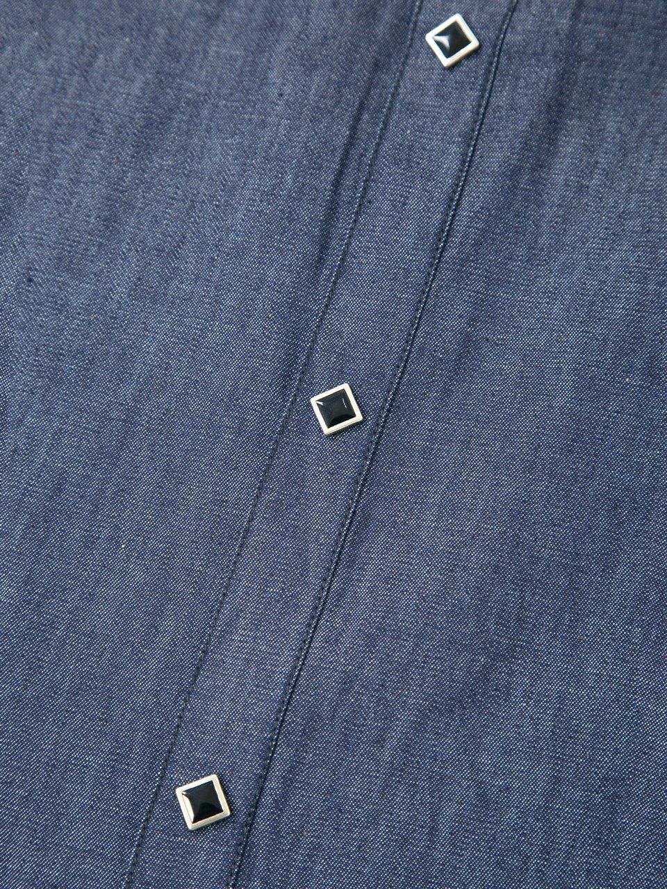 6oz Organic Cotton Denim Long Sleeved Western shirt / 6oz オーガニック コットン デニム ウエスタンシャツ / TRAVIS / インディゴ