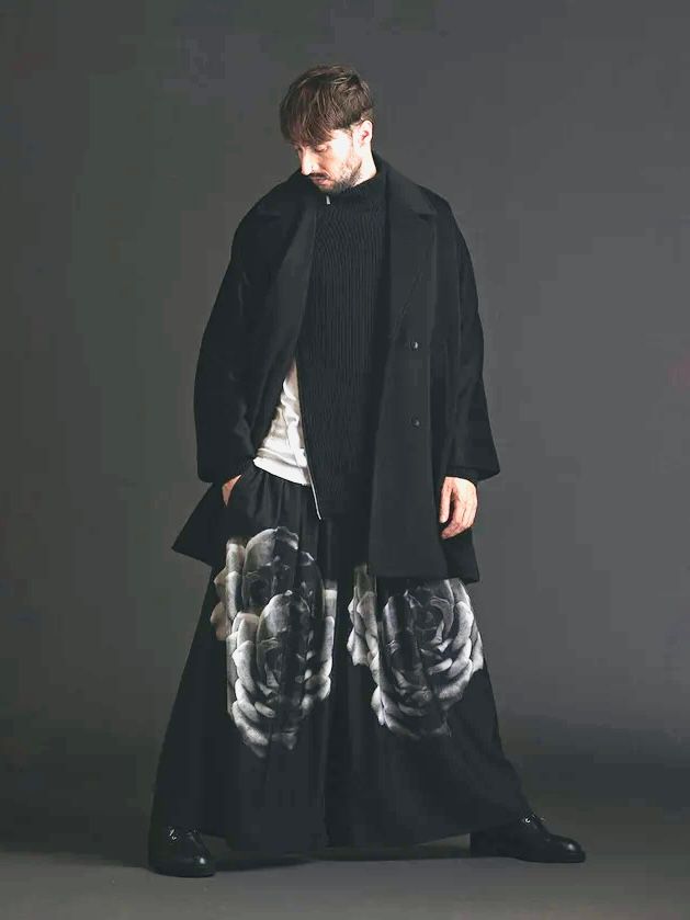 ギャザーバギートラウザーズ 薔薇 455006-022P 【NOID.】