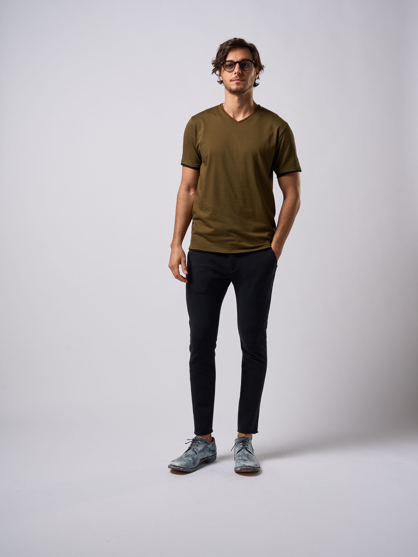【予約品9月19日 10時締め】 cool touch V-neck S/S / VネックTシャツ / カーキ