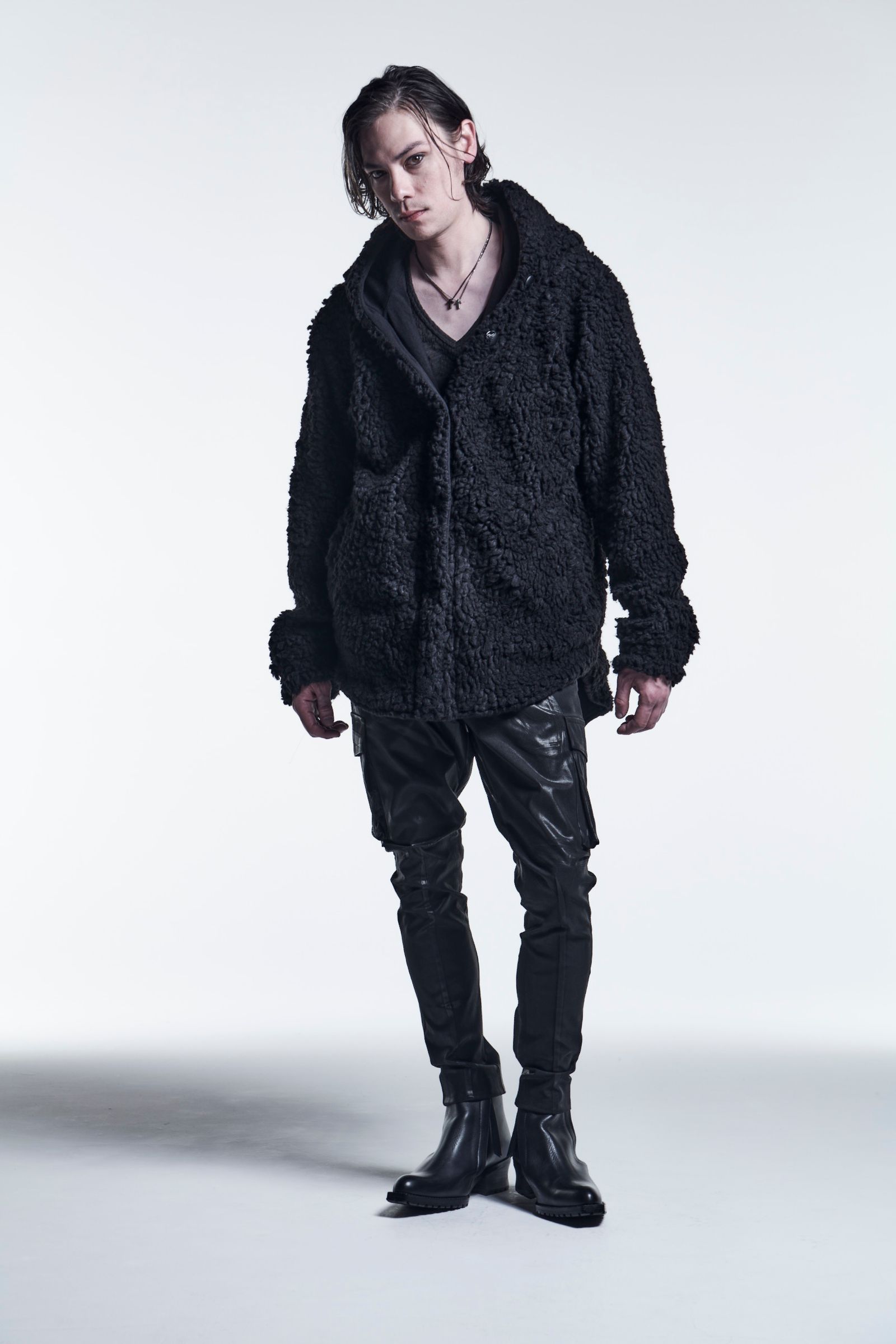 《予約品》 SlimCargoPants HighTensionJerseyCoating / Black 【kiryuyrik】 10月入荷予定