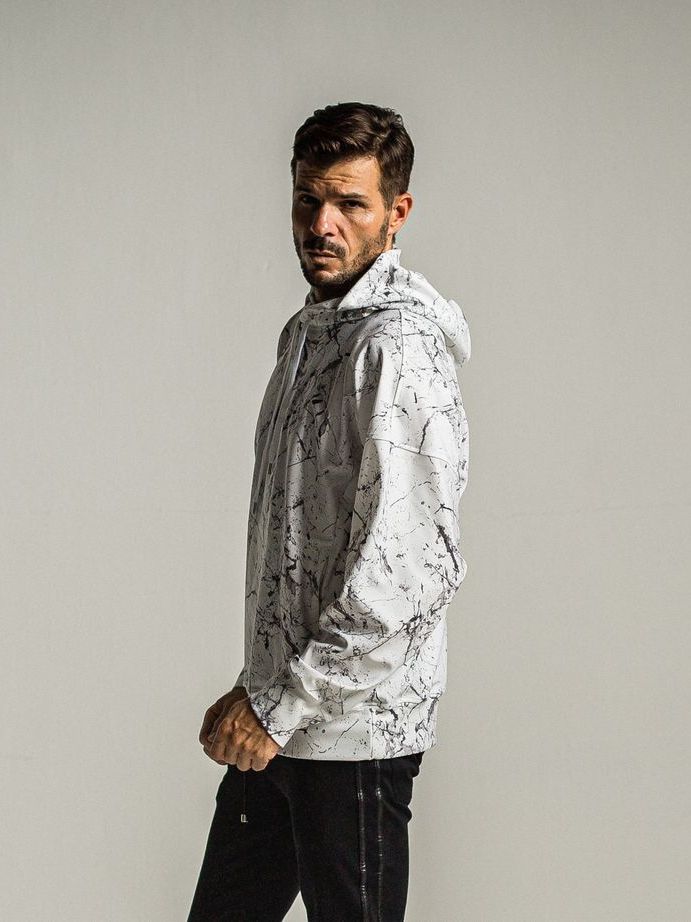 《予約9月1日18時締め》 PAINT loose hoodie  / パーカー / ペイントホワイト