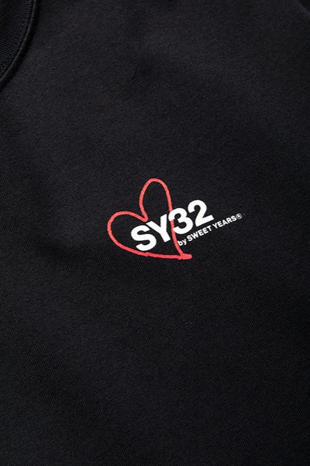 HEART MIX LOGO L/S TEE / ブラック 【SY32 by SWEET YEARS】