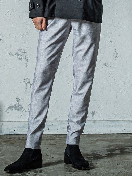 《予約11月17日19時締め》 CHRIS EASY  TUCK PANTS / イージータックパンツ / ペイズリーグレー