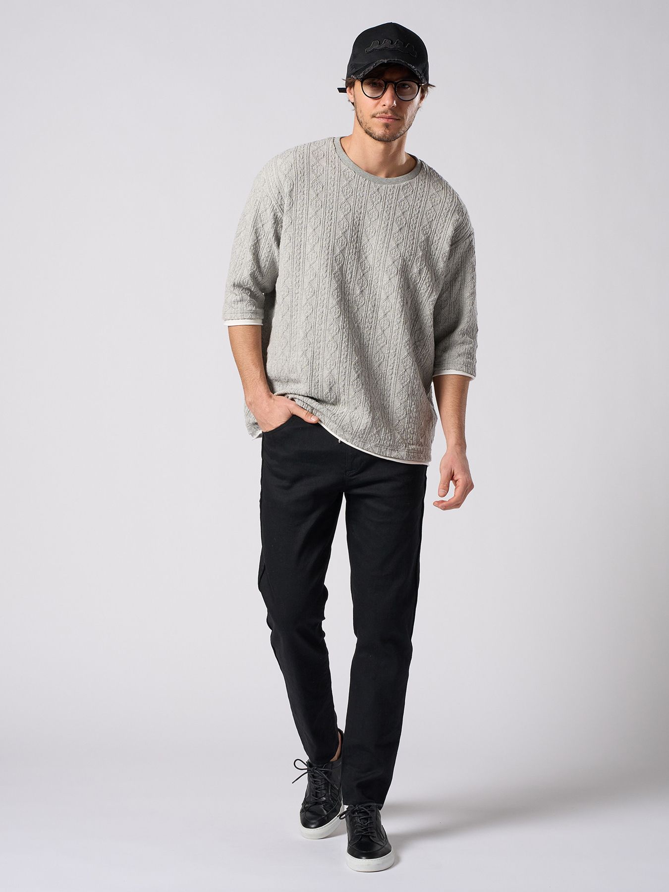 【予約品 1月25日(日) 締切】muta × wjk collection：wave cut-off mesh cap / ウェーブ カットオフ メッシュキャップ / ブラック