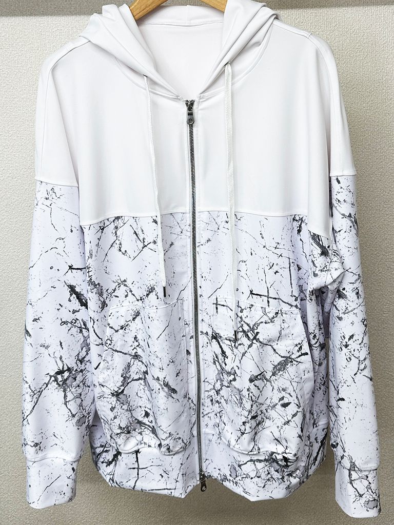 《予約品3月3日18：00締め》 Paisley RUSH OVER ZIPUP HOODIE / ラッシュガードパーカー / ペイントホワイト