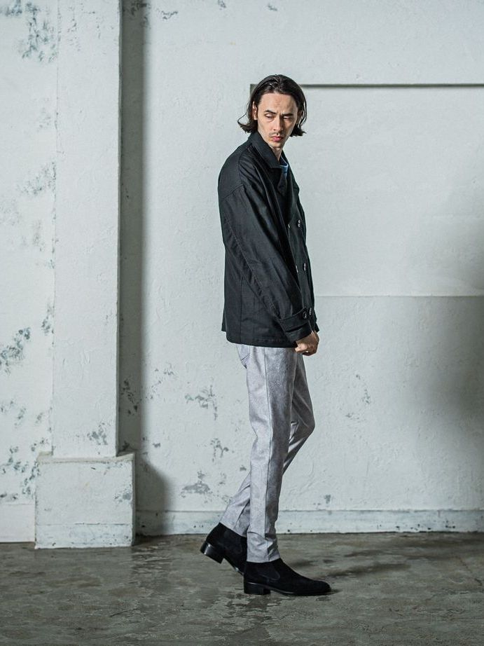 《予約11月17日19時締め》 CHRIS EASY  TUCK PANTS / イージータックパンツ / ペイズリーグレー