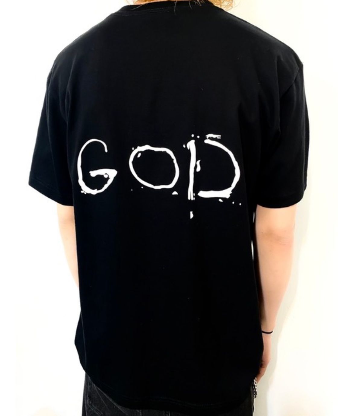 GODSIZE ローズクロス フロントバックプリントTシャツ