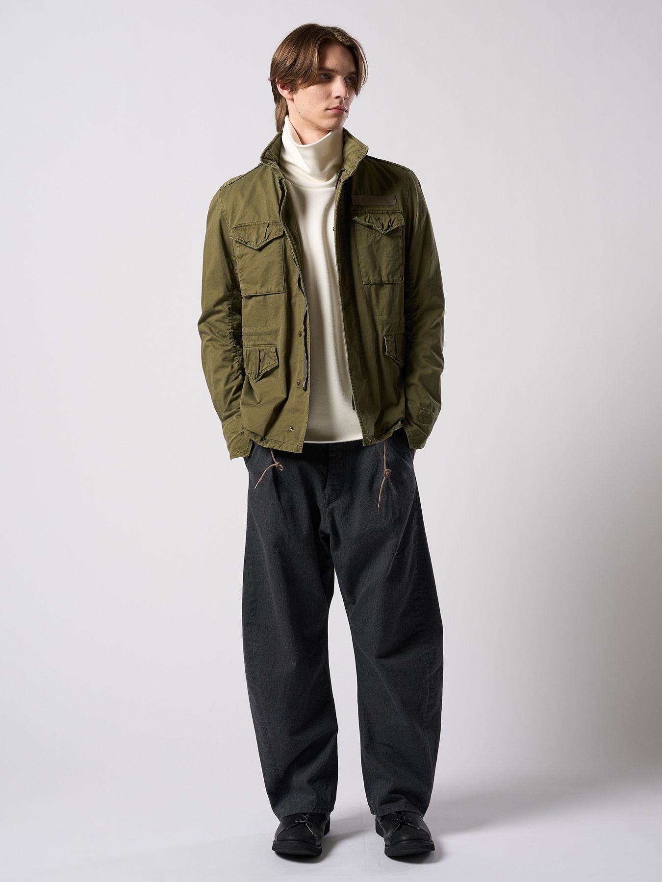 【予約品 4月19日(日) 18時締切】wide banana denim(OW)  / ワイドバナナデニム ワンウォッシュ / ダストチャコール